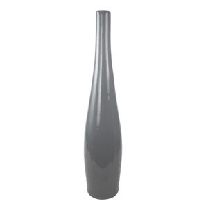 Skleněná váza Luna šedá, 45 cm