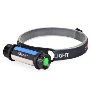 Solight WL105 Čelová a ruční LED svítilna 2v1, černá