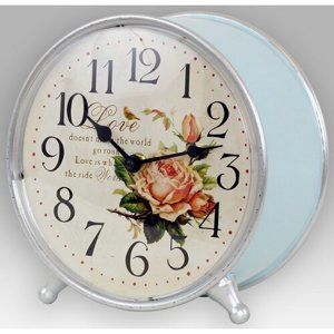 Stolní hodiny Romantic rose, pr. 21 cm