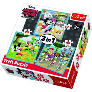 Trefl Puzzle Mickey Mouse a přátelé, 3 ks