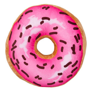Tvarovaný polštářek Donut růžová, 34 cm