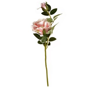Umělá květina Čajová růže růžová, 47 cm