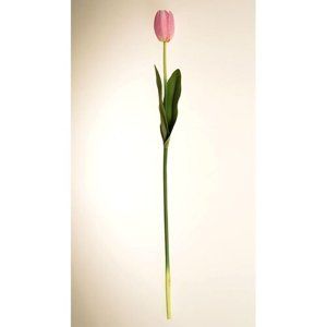 Umělá květina Tulipán světle růžová, 60 cm