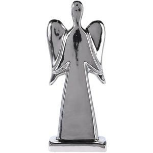 Vánoční anděl Mettalino stříbrná, 26 cm