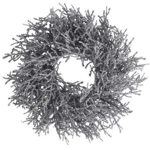 Vánoční dekorační věnec Monza pr. 25 cm, stříbrná