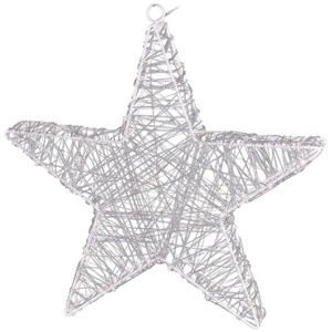 Vánoční hvězda Rapallo stříbrná, 50 LED