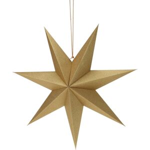 Vánoční papírová dekorace Gold star, 60 x 60 x 1,5 cm