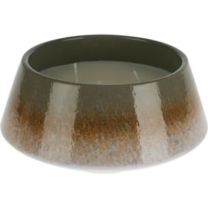 Vonná svíčka Svěží bavlna, keramika hnědá, 15 x 7,5 cm