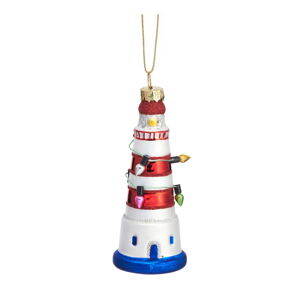 Skleněná vánoční ozdoba Lighthouse – Sass & Belle